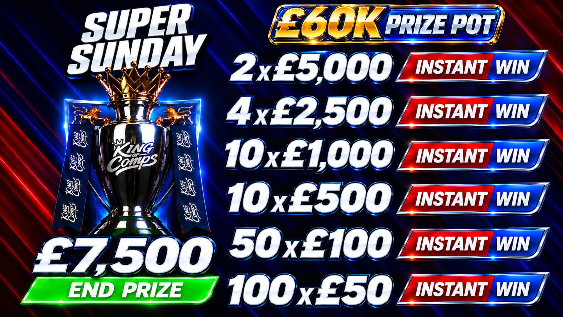 Super Sunday 60K Prize-Pot