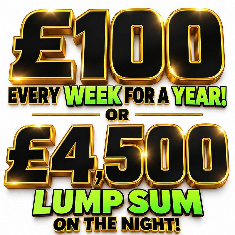 £100 A Week, Every Week For A Year, Or £4500 Tax Free Cash 