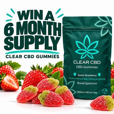 6 MONTH SUPPLY OF CLEAR CBD GUMMIES 