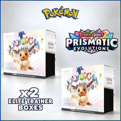 2 x Prismatic Evolutions Elite Trainer Boxes