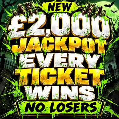 EVERY TICKET WINS - Win upto £2,000 CASH instantly!