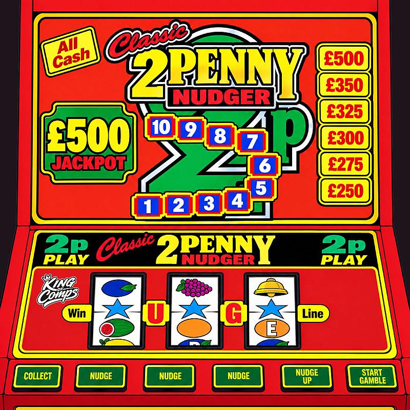2Penny Nudger Slots - Win Upto £500 for 2p