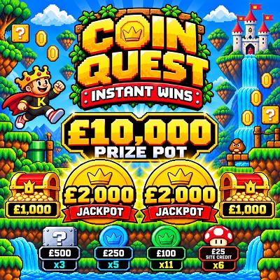 COIN QUEST - £10,000 of instant prizes for 20p 