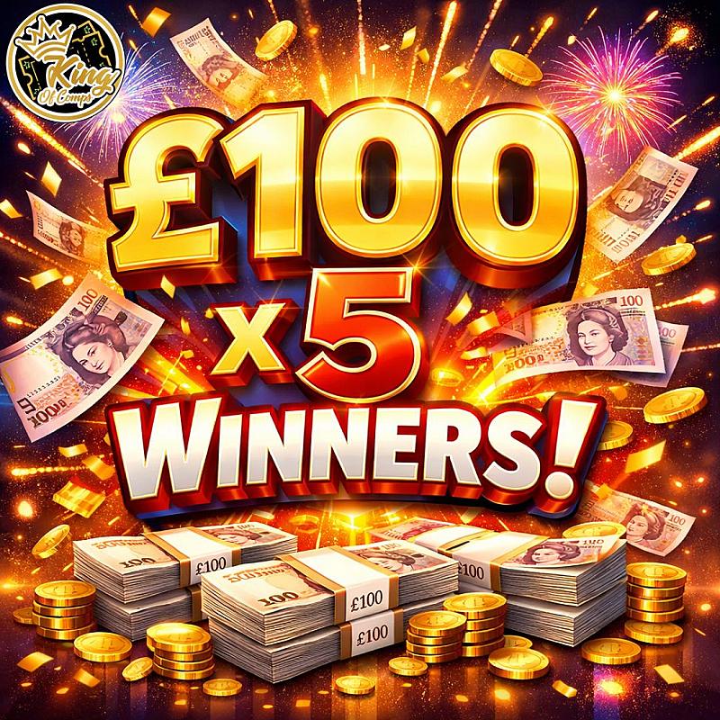 5 CHANCES TO WIN £100 FOR £2!