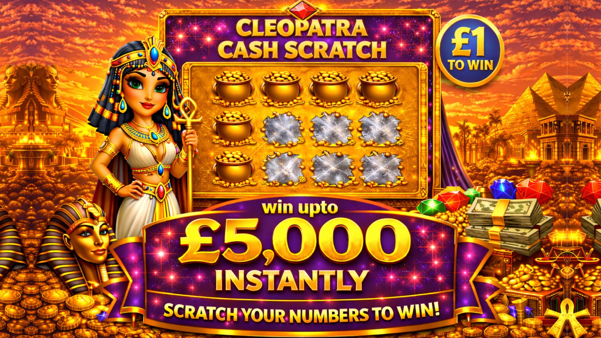 Cleopatra Scratch for Cash