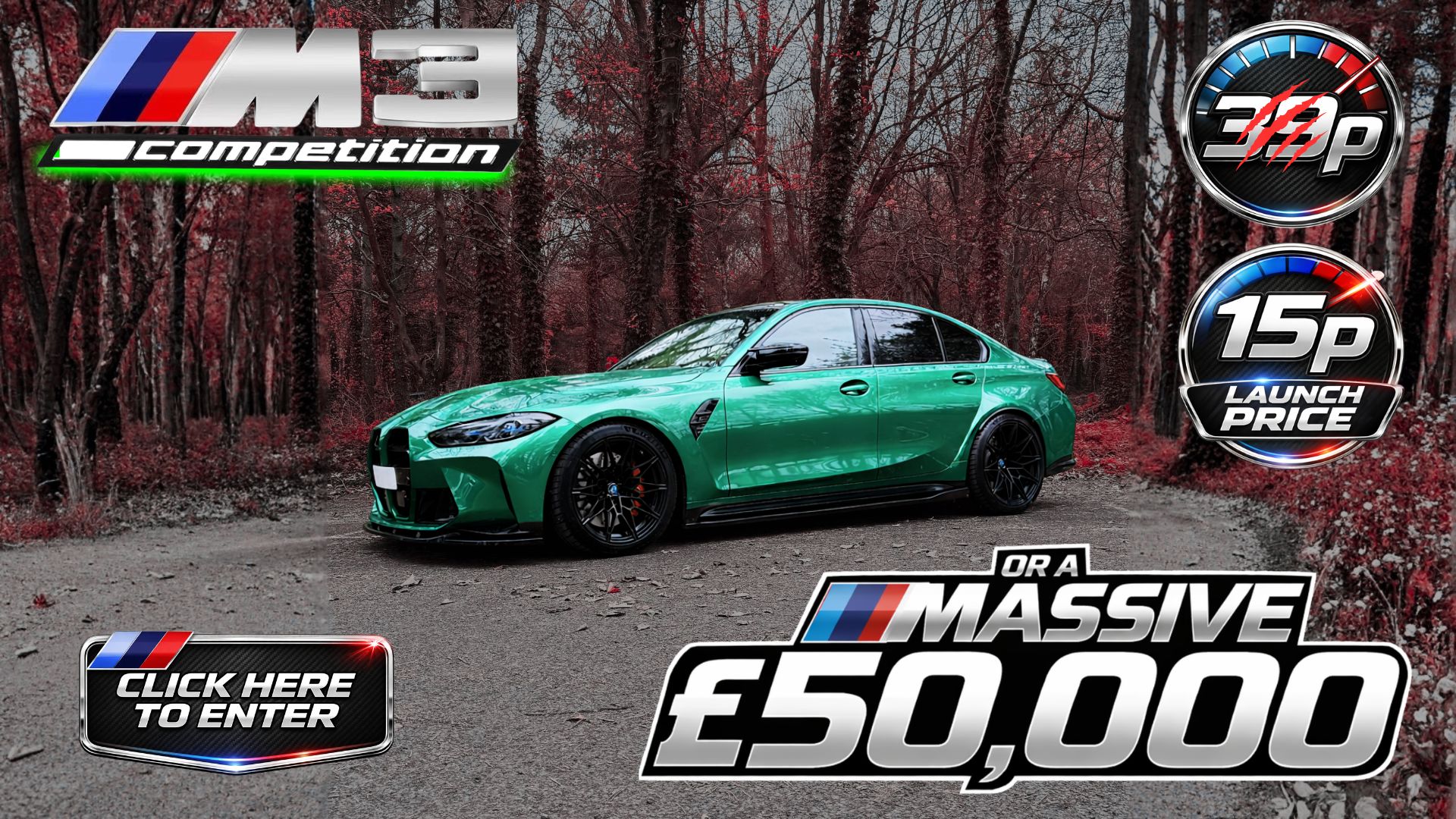 2024 BMW M3 Competition or £50,000 Tax Free Cash