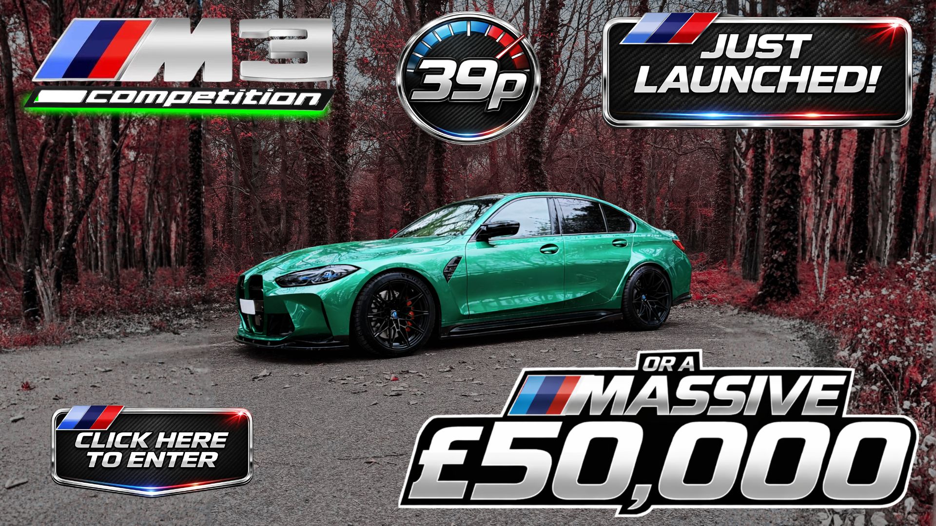 2024 BMW M3 Competition or £50,000 Tax Free Cash