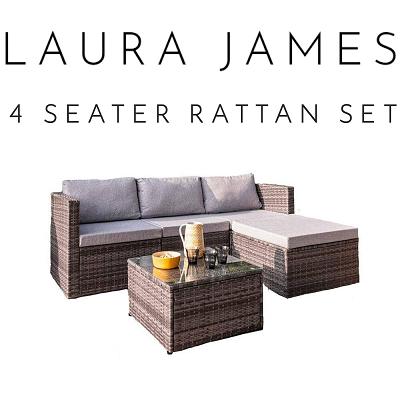 Laura James 4 Seater Rattan Set