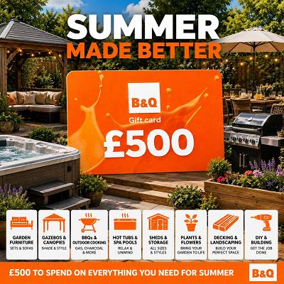Win a £500 B&Q Voucher