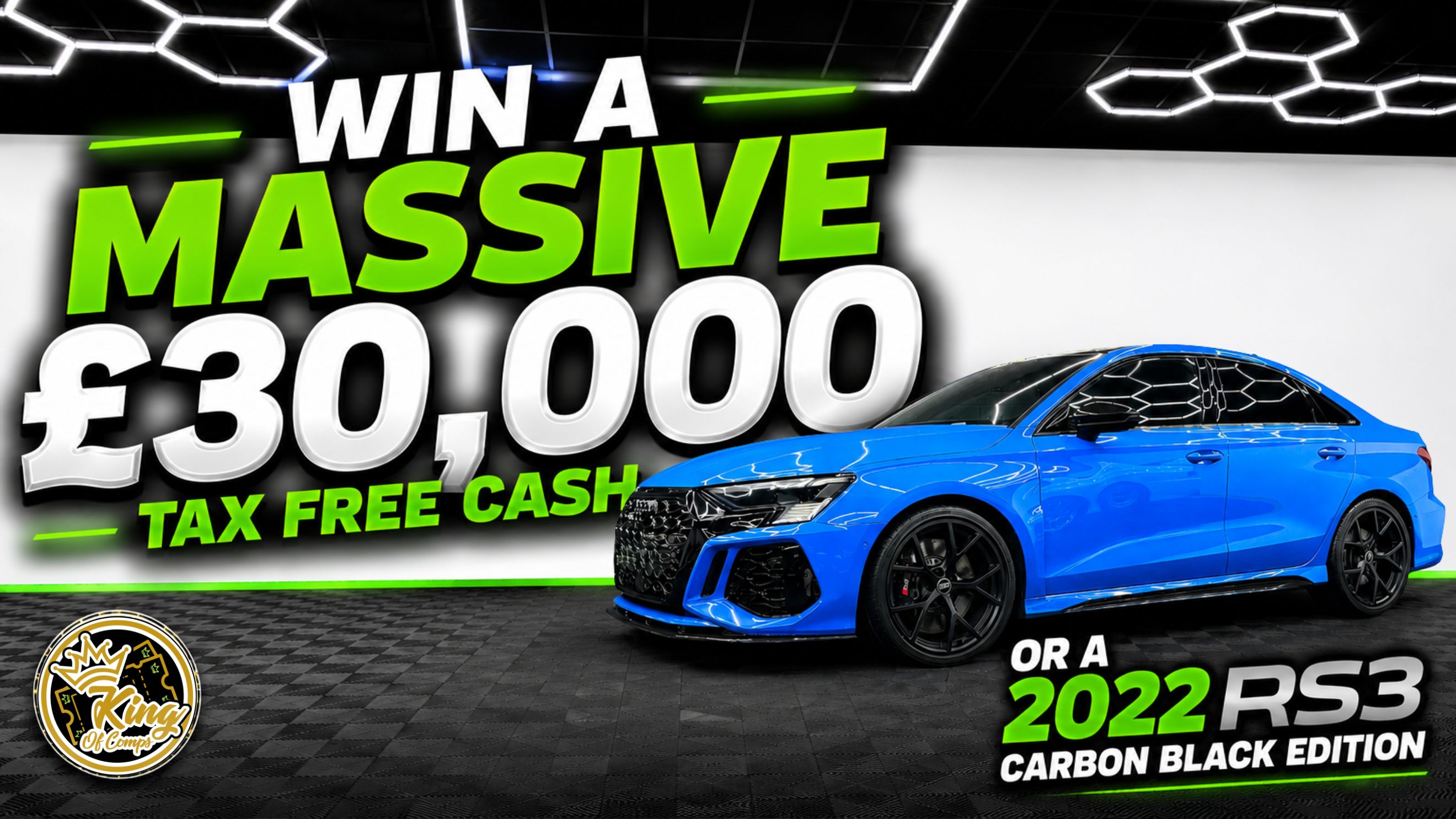 £30,000 TAX FREE CASH OR Audi RS3 Carbon Black Edition