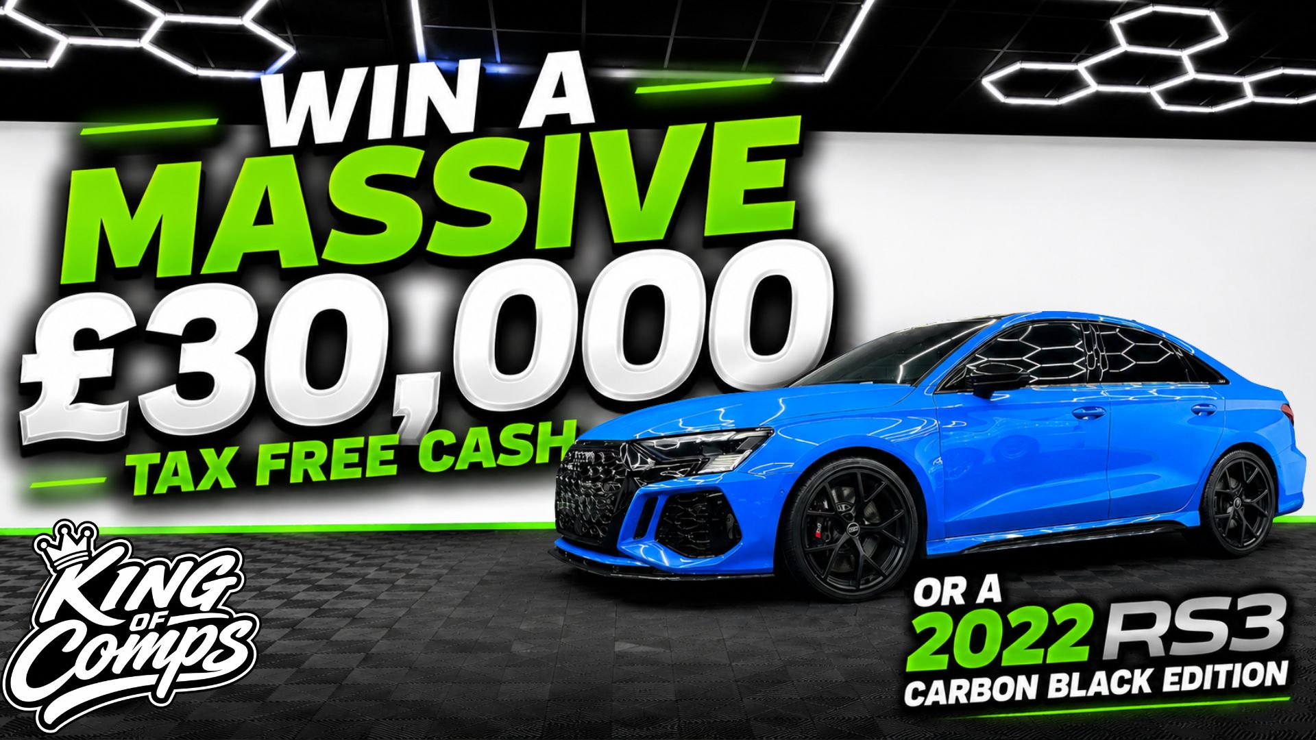 £30,000 TAX FREE CASH OR Audi RS3 Carbon Black Edition