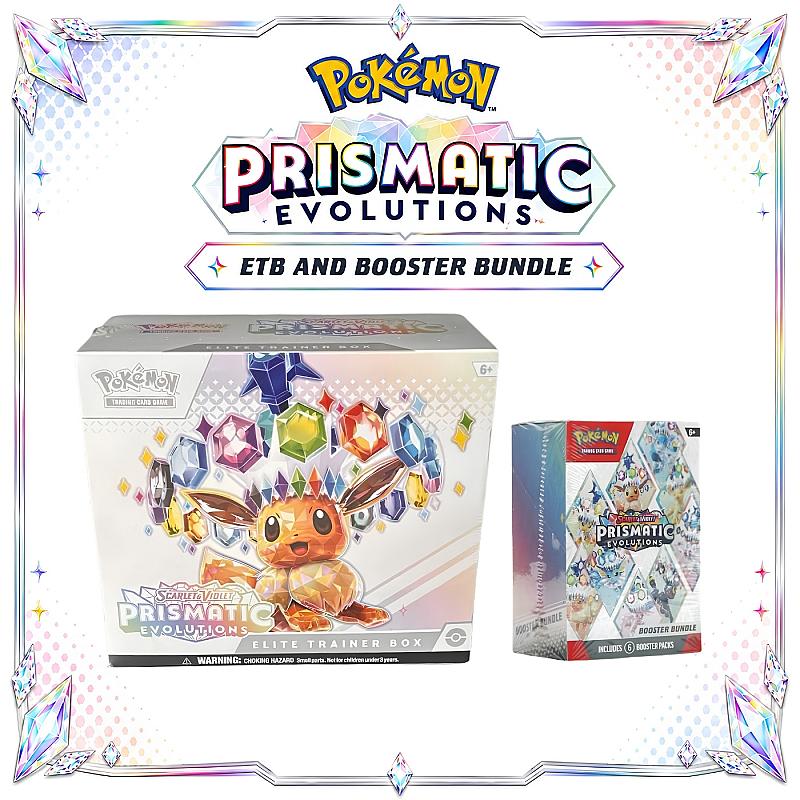 Prismatic Evolutions Eliter Trainer Box and Booster Bundle 