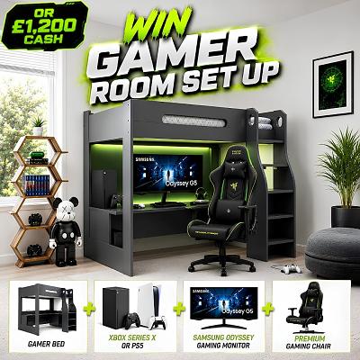Gamer Bedroom Bundle or £1,200 CASH