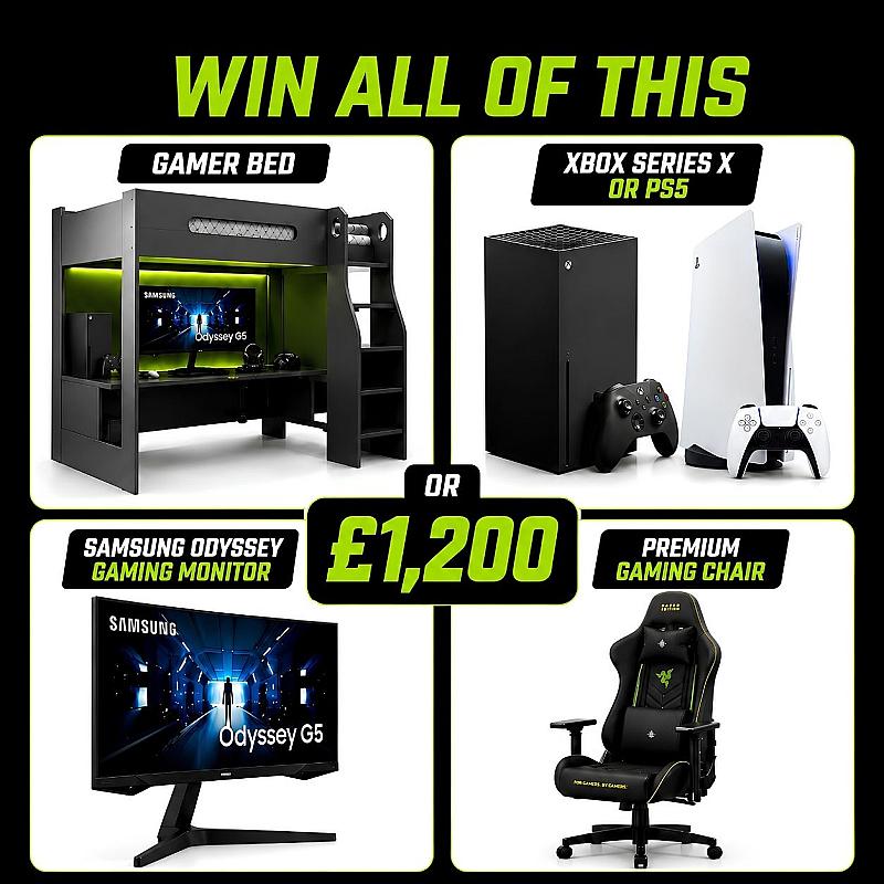 Gamer Bedroom Bundle or £1,200 CASH