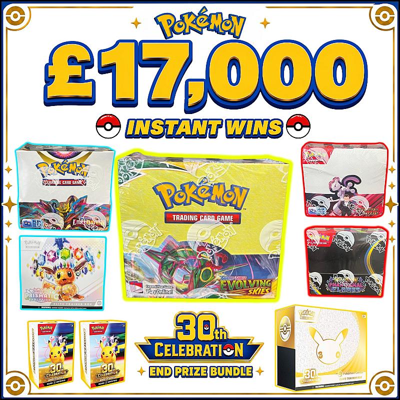 Pokémon £17,000 Instant Wins + 30th Celebration End Prize