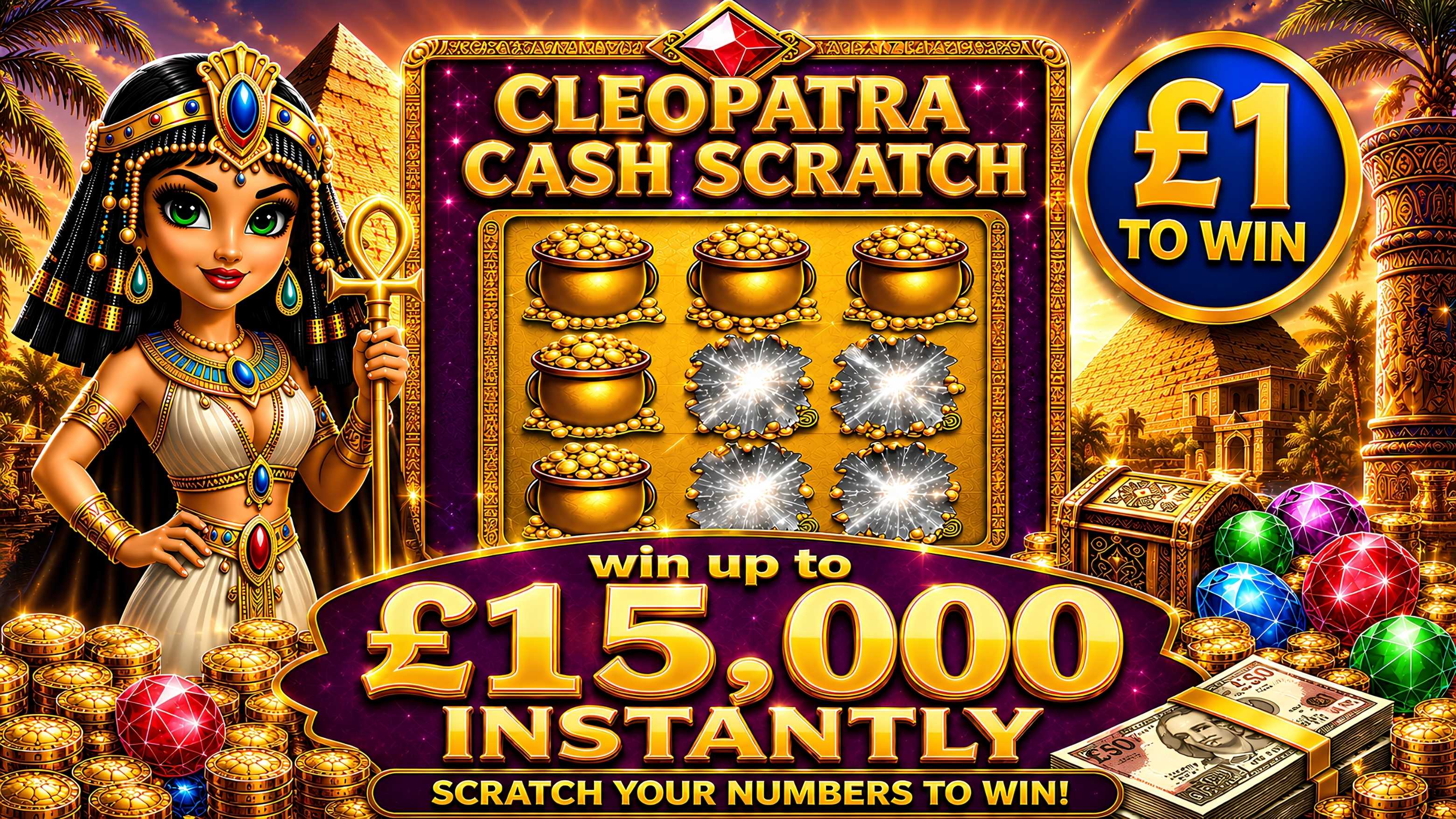 Cleopatra Scratch for Cash