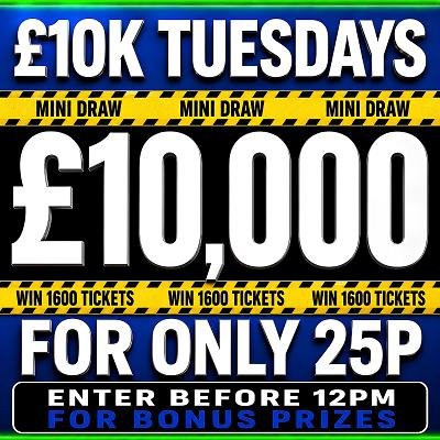 £10,000 MINI-DRAW - Win £400 worth of tickets! - Thumbnail