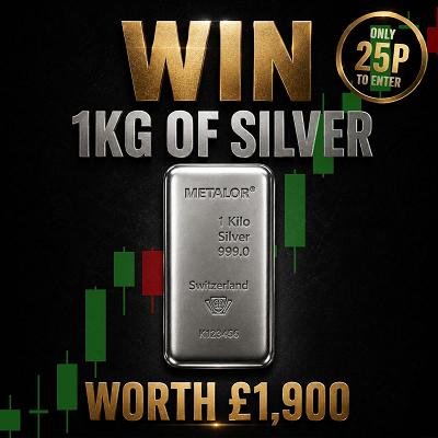 1KG Silver Bar or £1,400 tax free cash