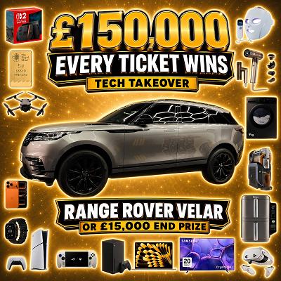 £150,000 Tech Takeover - Range Rover Velar or £15,000 CASH End Prize 