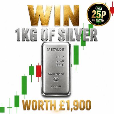 1KG Silver Bar or £1,400 tax free cash