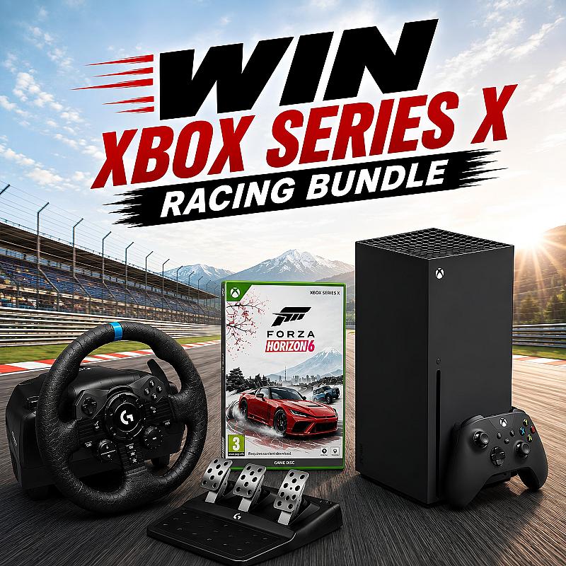 Xbox Series X + Logitech G923 Steering Wheel And Pedals + Forza Horizon 6