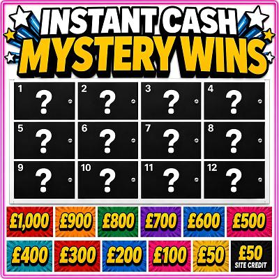 Instant Cash Mystery Wins - £5,600 Cash Inside 12 Mystery Doors - Thumbnail